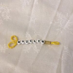 MADELYN (yellow) personalized keychain-NEW